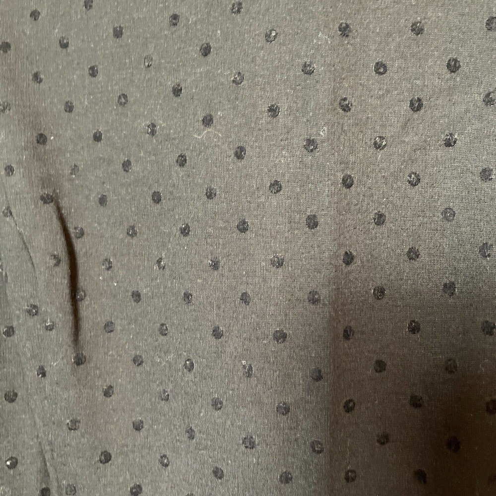 Talbot’s Ladies 6 Rayon Nylon Spandex Black On Black Dots Dress - Picture 4 of 6
